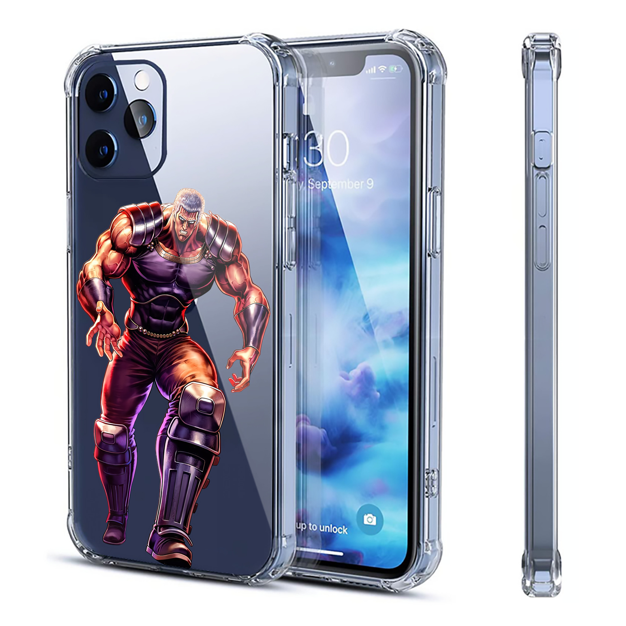 （画像用） 北斗の拳 Fist of the North Star 【iPhone 12シリーズ対応】透明スマホケース（クリアソフトケース）